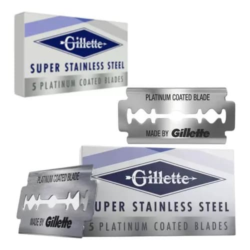 Lâmina para barbear Gillette Platinum Azul com 50 unid.