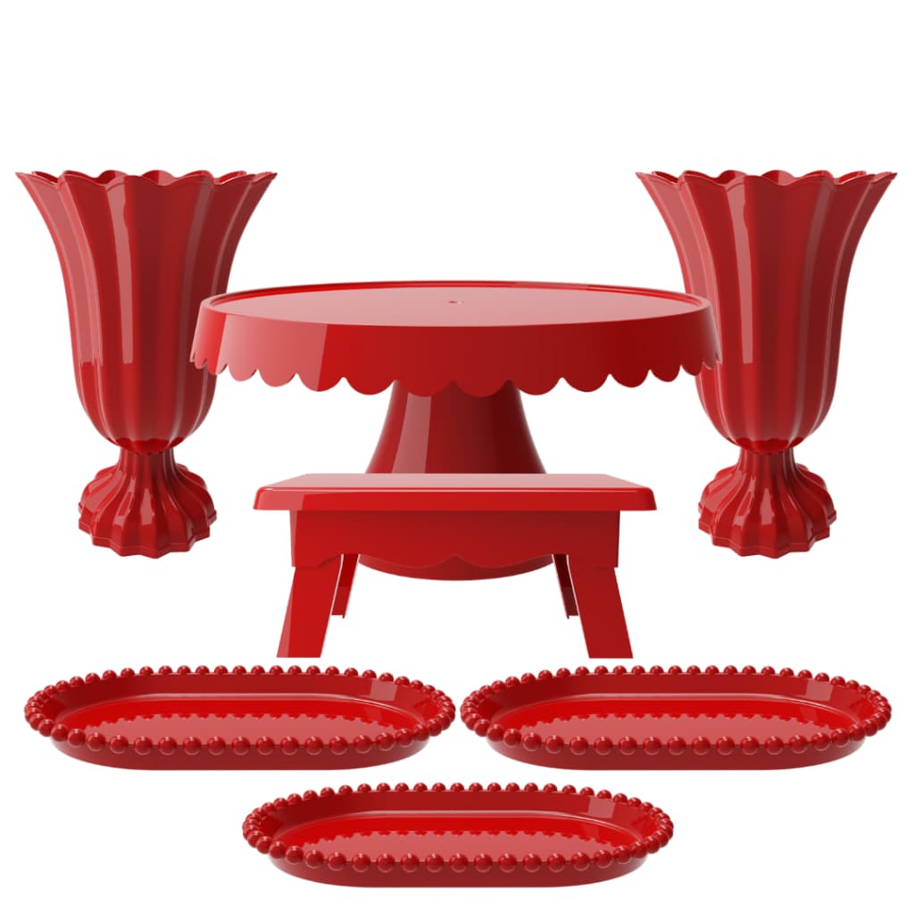 Kit Prático 7 Peças Decorativo Festas Aniversários Eventos