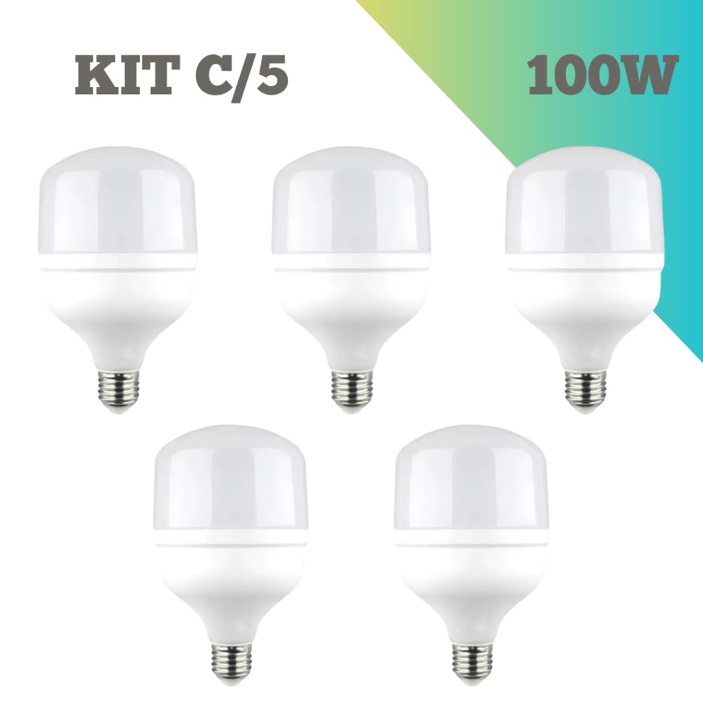 Lâmpada LED 65W Branco Frio 6500k Price Led Kit c/5