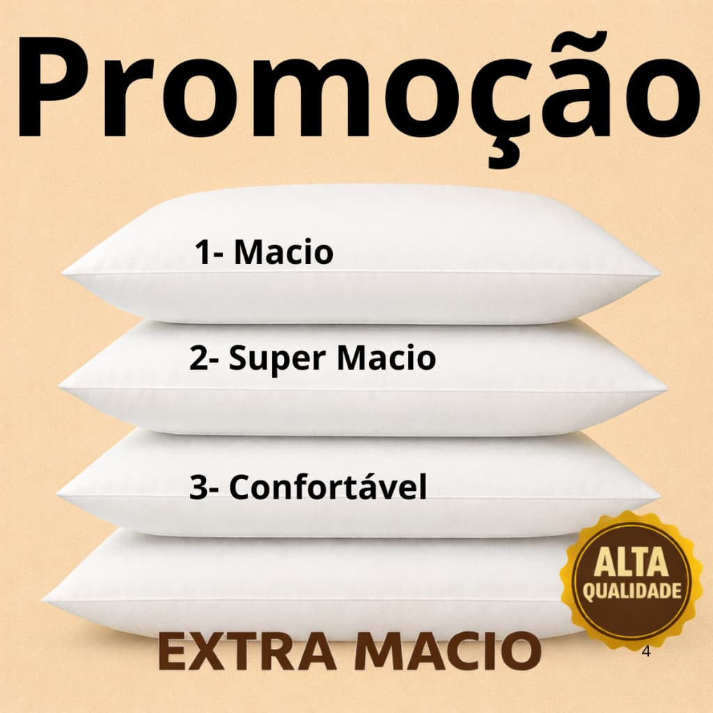 Kit Travesseiros Premier Antialérgico Macio Fibra Siliconada 70x50cm