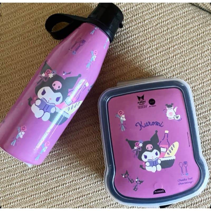 Potes,sanduicheira e garrafa Kuromi Sanrio