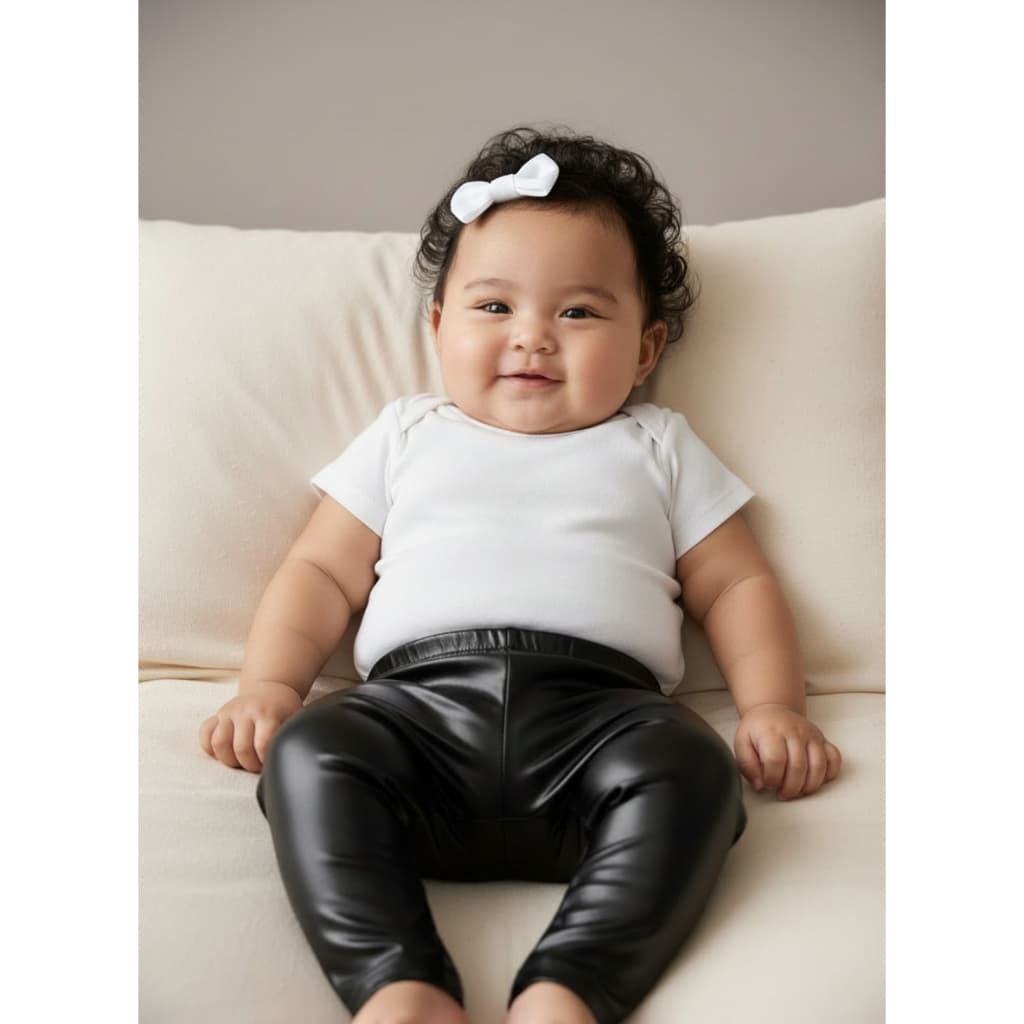 Calça Legging Bebê Infantil Cirre Preta - Conforto e Estilo  Menina