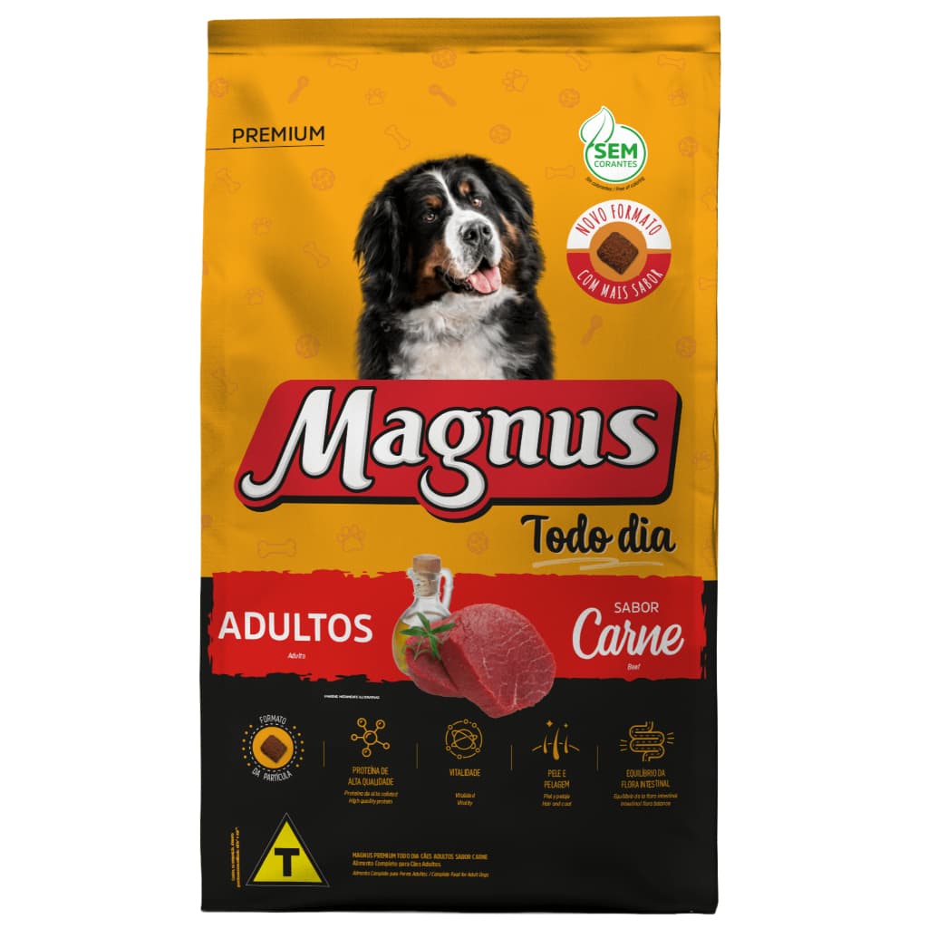 Ração Magnus Todo Dia Cães Adultos Carne 15kg
