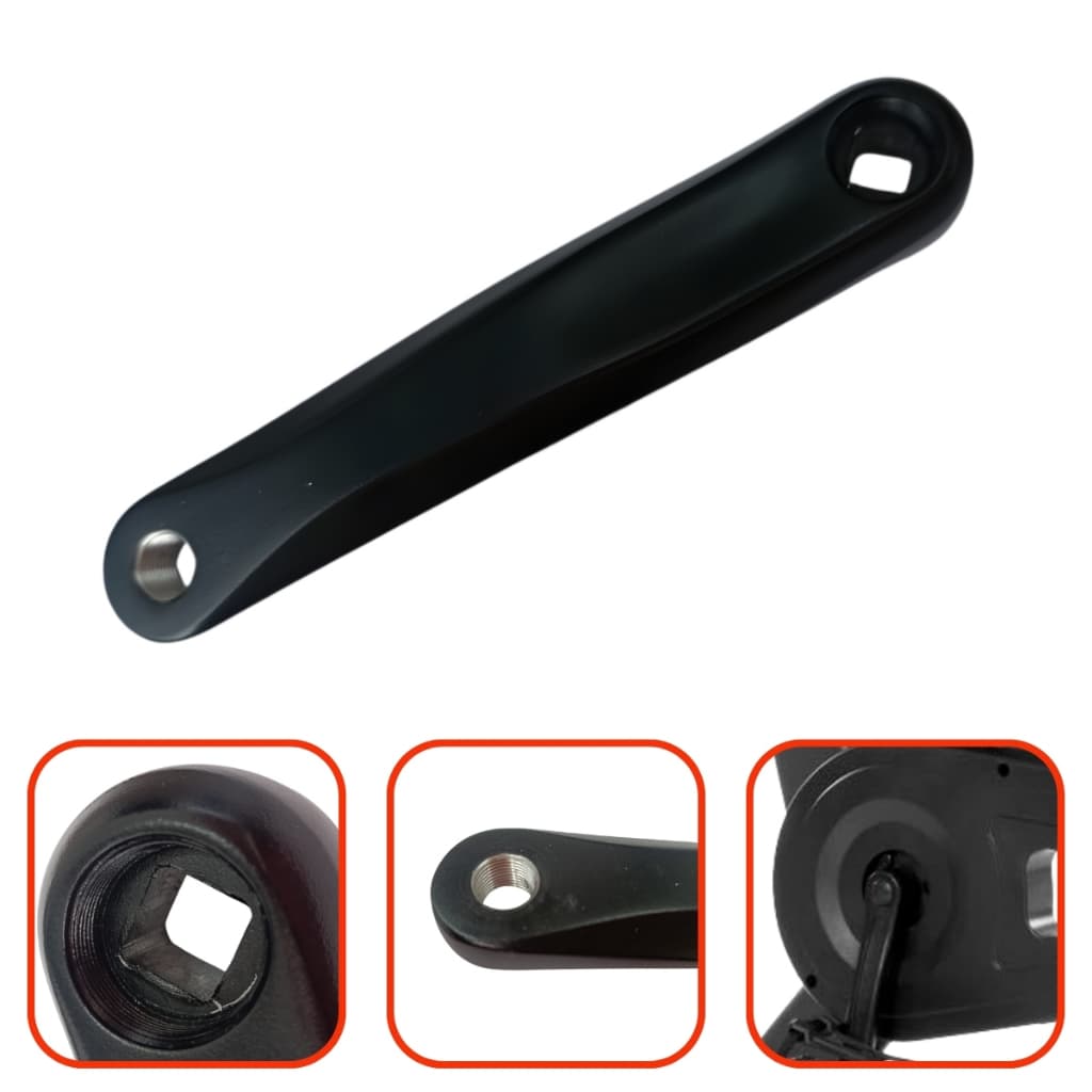 Pedivela Alumínio 170mm Preto Lado Esquerdo Compatível Com Bikes Spinning Rosca Grossa