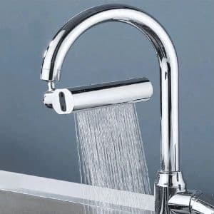 Extensor Giratório para Torneira 360° 4 Tipos de Jatos Prata Prático Flexível Multifuncional