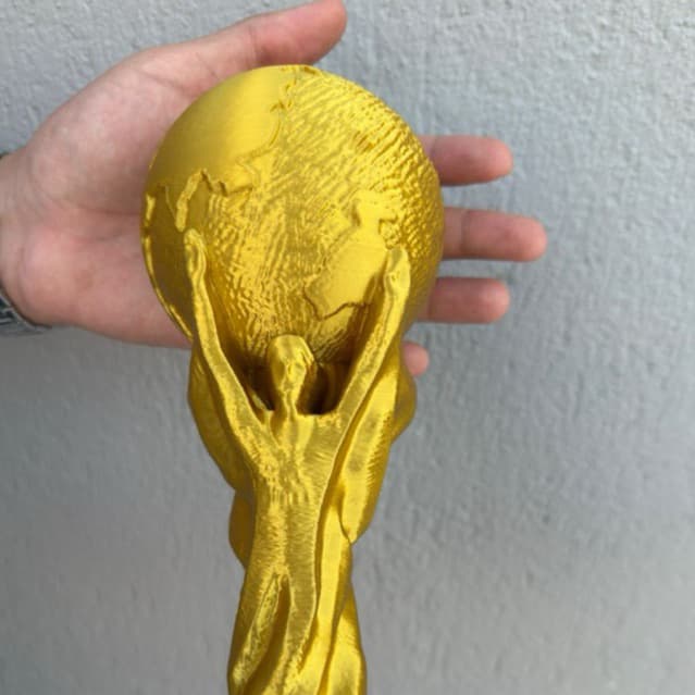 Troféu Taça da Copa do Mundo 25cm - Réplica Premium Dourada