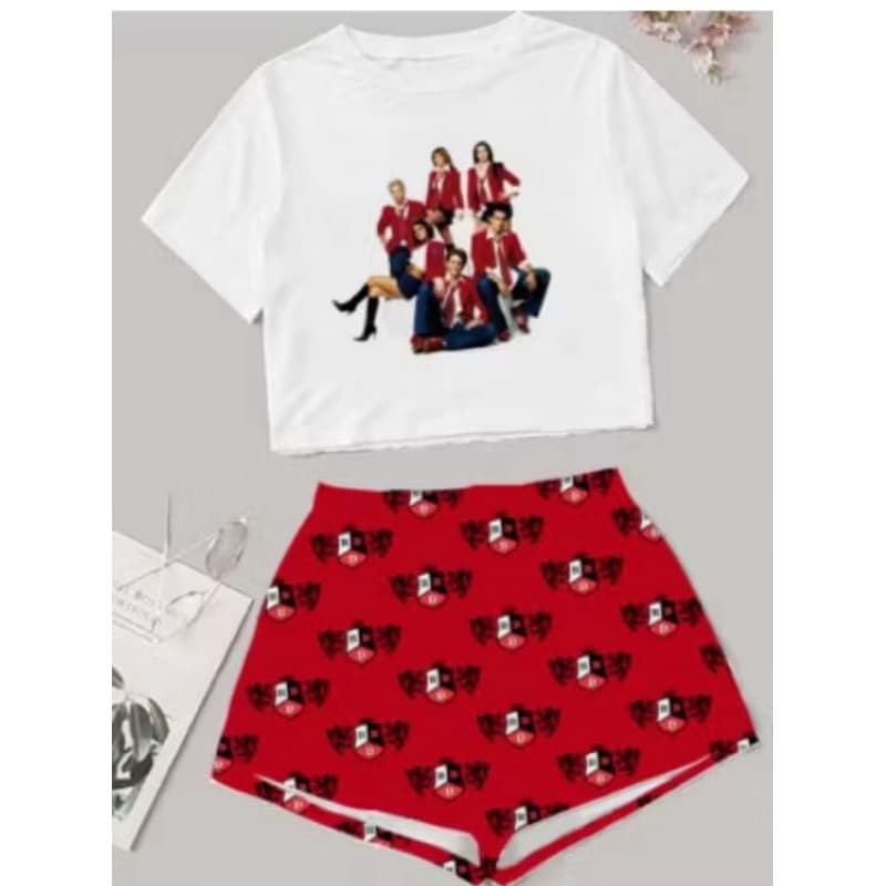 pijama manga curta baby-doll premium personalizado rebelde