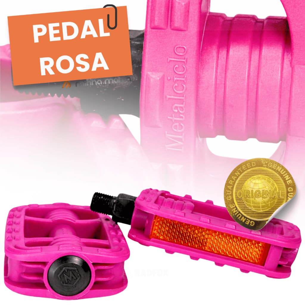 Par De Pedal Bicicleta Infantil Menina Rosa Rosca Fina 1/2 Polegada Para Bike Aro 12 14 16 20 Mirim