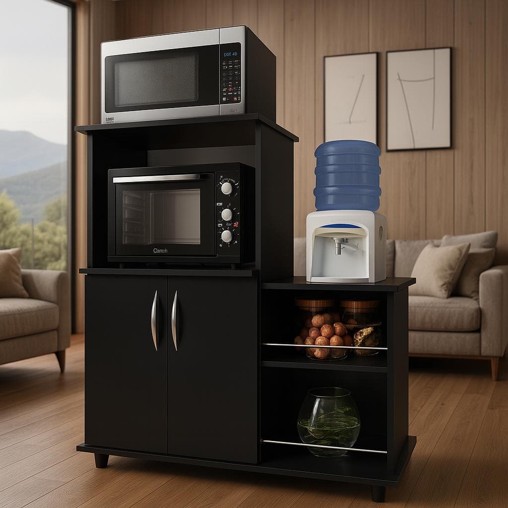 QUEIMA DE ESTOQUE - Balcão Fruteira Organizador de Cozinha – com Suporte p/ Forno ou Micro-ondas