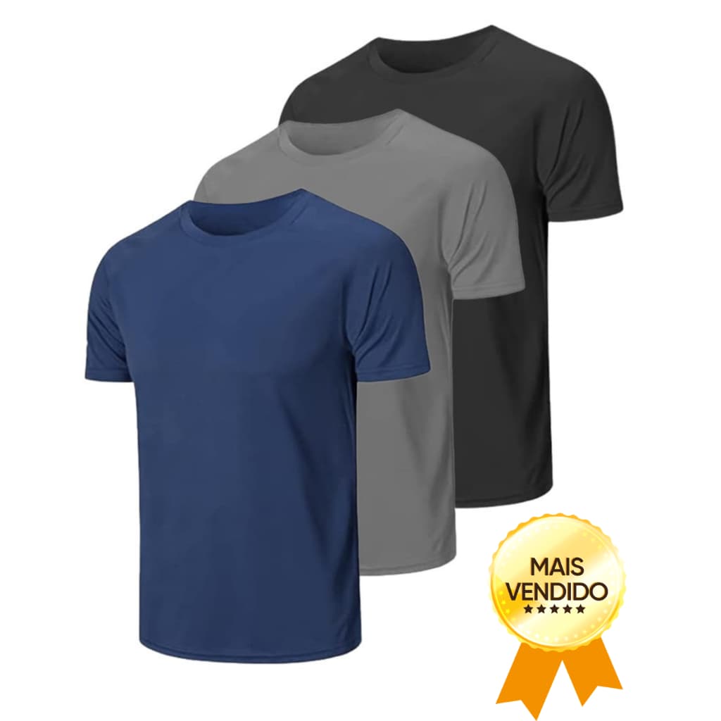 Kit 3 Camisetas Premium 100% Poliester Sublimação malha fria uniforme casual conforto dia a dia  envio rapido nao encolh