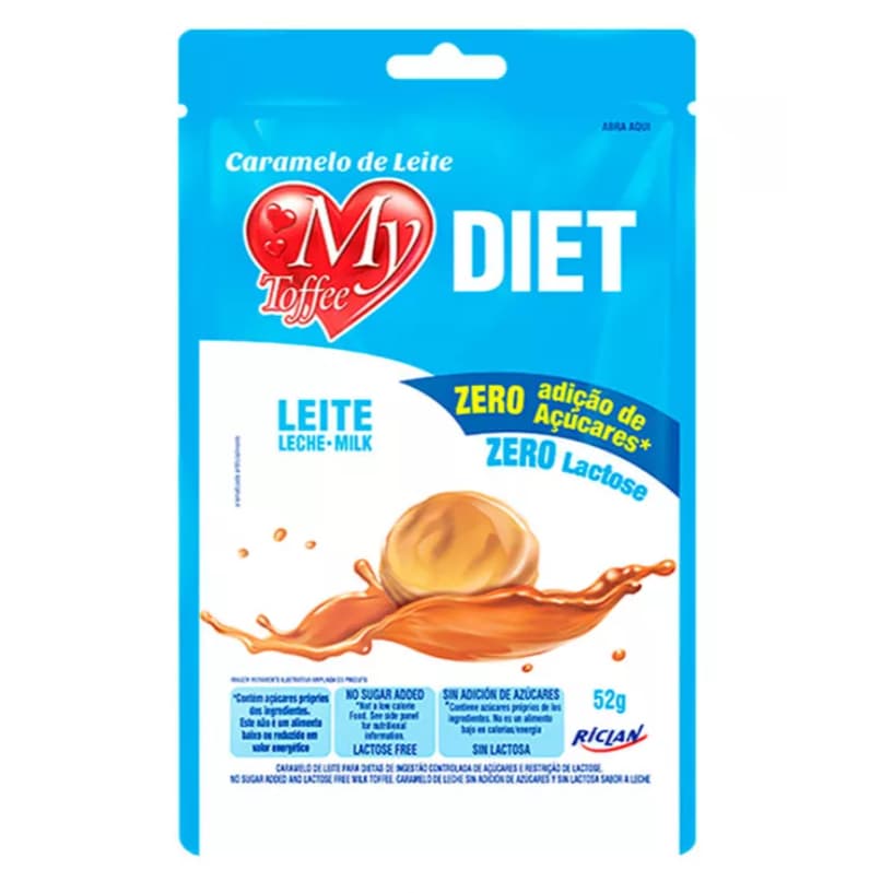 Bala Diet Zero Lactose Ao Leite My Toffee 52g