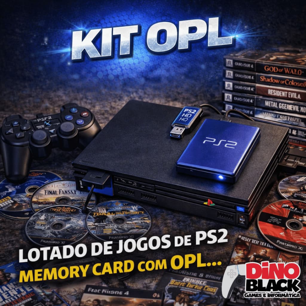 KIT OPL para PS2 Destravado Matrix - JOGOS SUA ESCOLHA