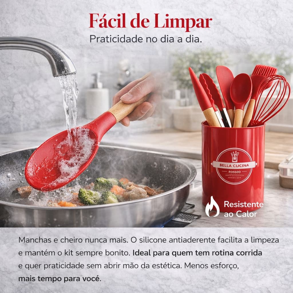 Bella Cucina Rosso – O Kit que Transforma Sua Cozinha em um Espaço de Luxo Instantâneo.