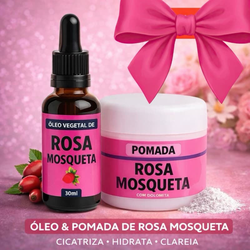 kit clareador Pomada de Rosa Mosqueta Com Dolomita Pomada clareadora com óleo