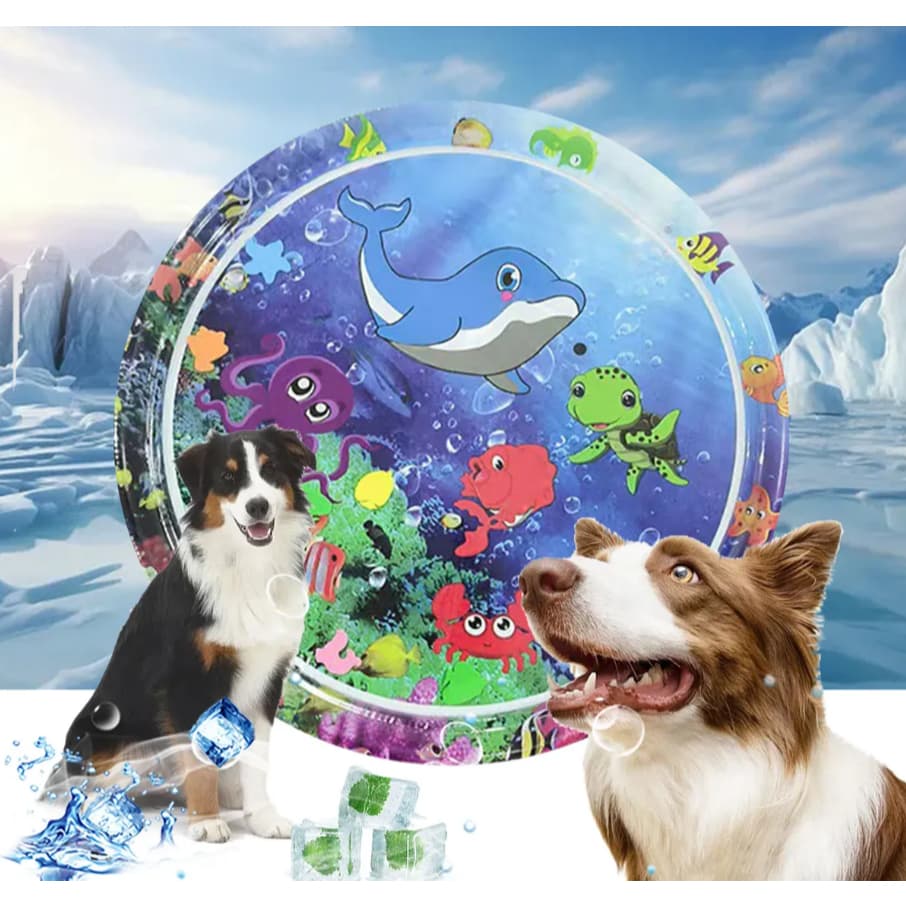 Tapete de Agua Interativo para Pets Sensorial Inflável  Atividades
