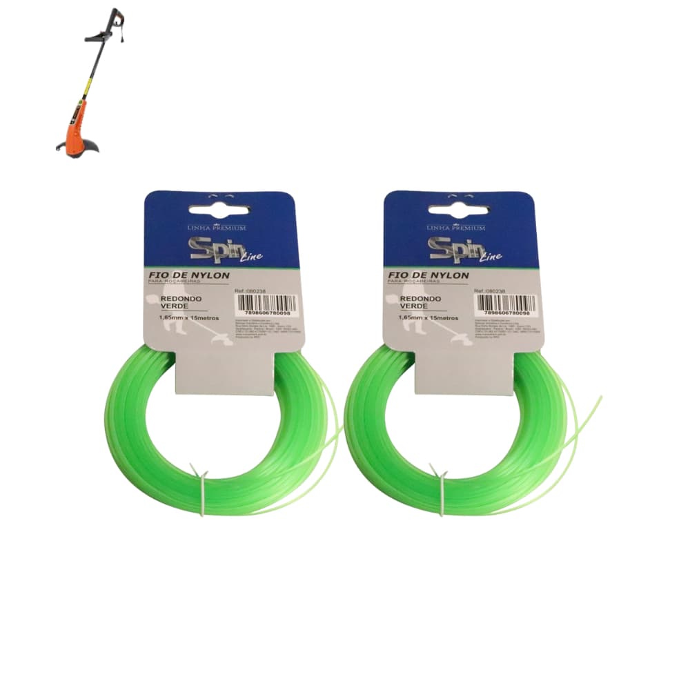 Fio Nylon Roçadeira Aparador Cortador Grama 1,65mmx 30 metros