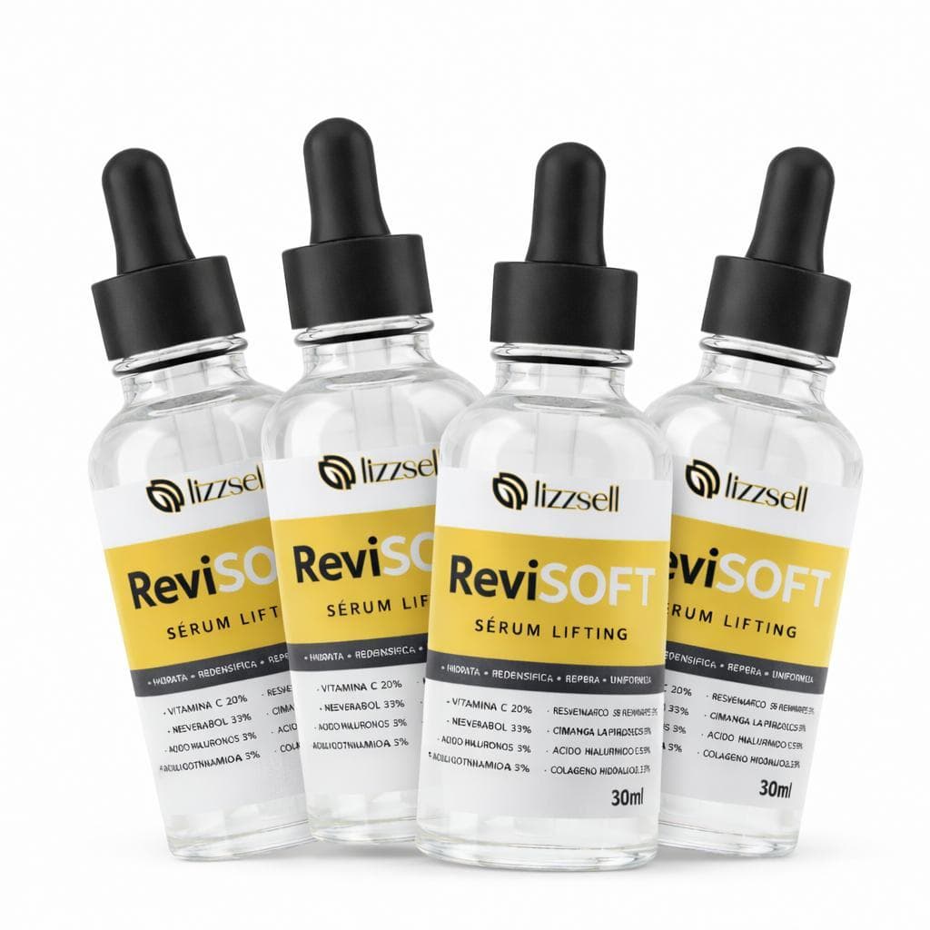 4 ReviSoft Serum Facial Vitamina C e Acido Hialuronico