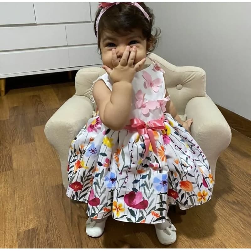 Vestido infantil 6 meses/ Vestido bebê  6 meses / Envio imediato/ roupa mesversário