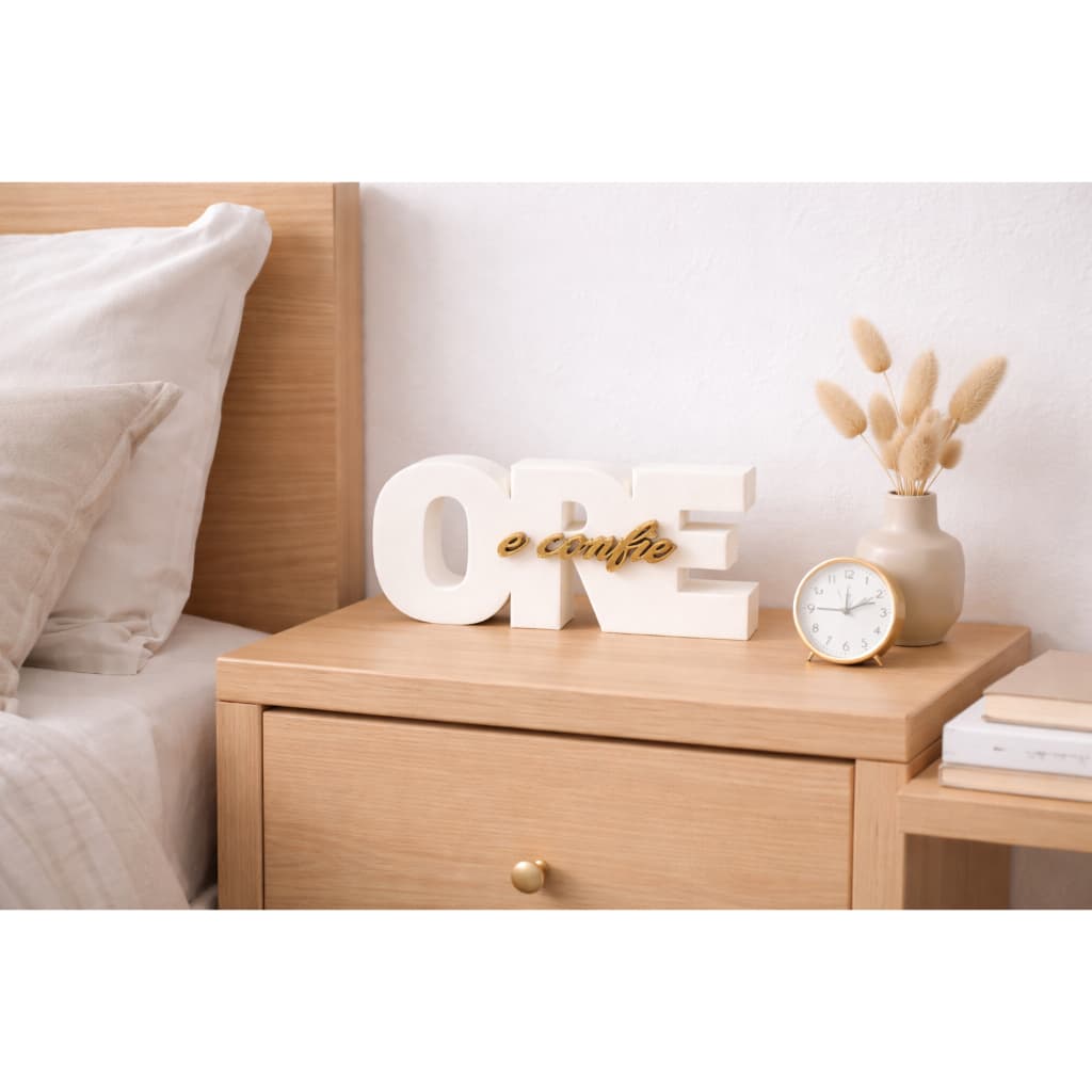 Letreiro Decorativo Ore E Confie 12x15 Cm Moderno