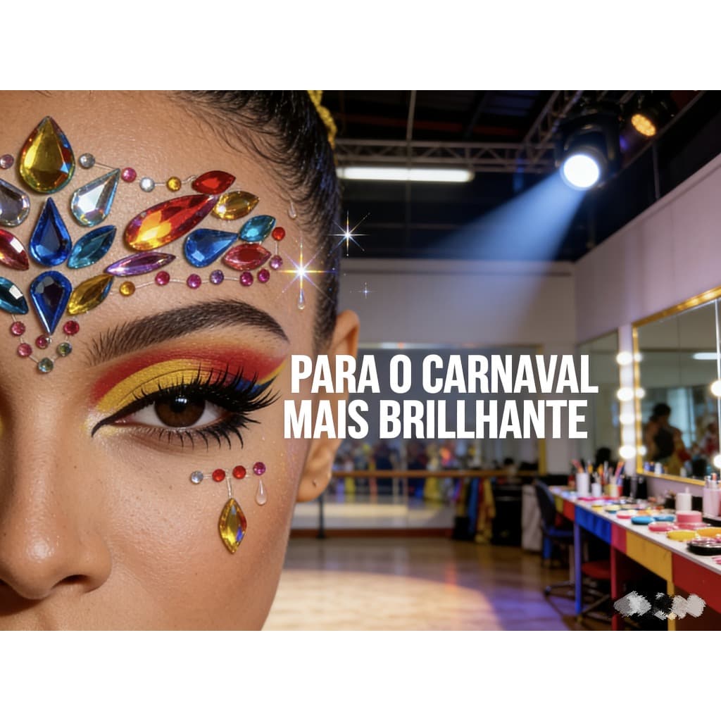 Cristais de Rostos para Carnaval - Adesivos Facis de Aplicar e Sustentáveis