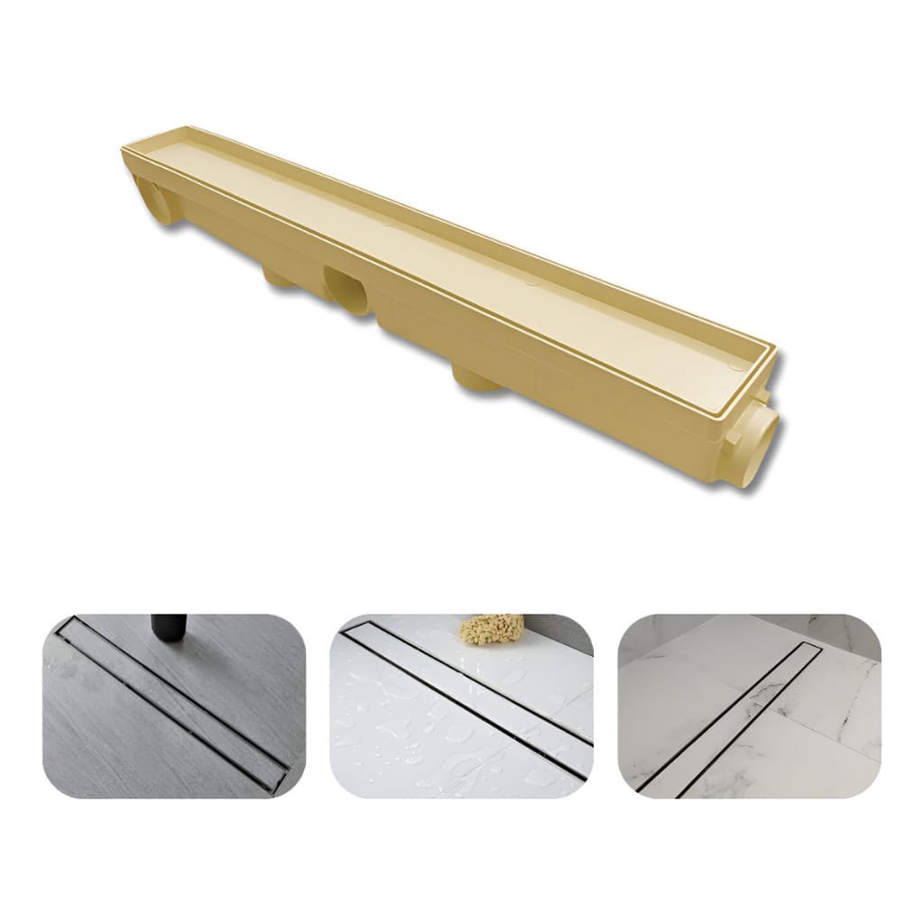 Ralo Oculto Invisível Linear Banheiro 6x50 Bege