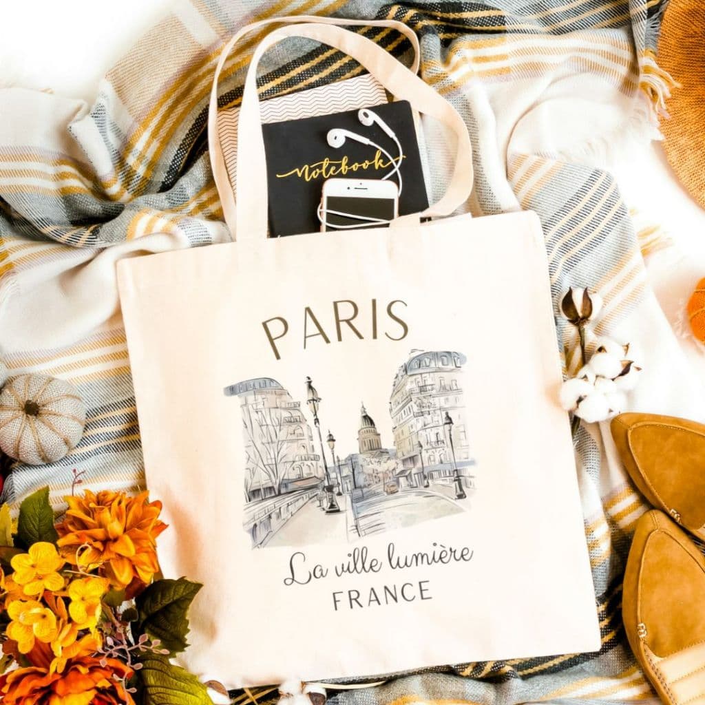Ecobag Paris - La Ville Lumière - Sacola Ecológica de Algodão 32x38cm