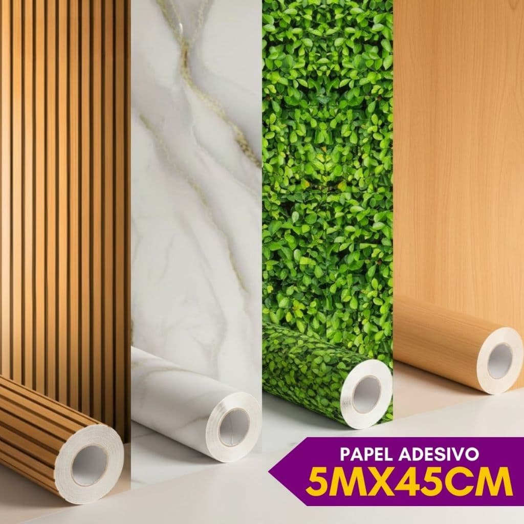 Papel de Parede Estampa Moderna e Versátil Material Vinílico Premium À Prova D'água Liso 5MX45CM