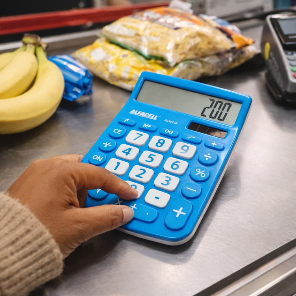 Calculadora de Mesa Grande | Teclas Grandes | Visor Amplo | Ideal para Escritório, Escola e Comércio