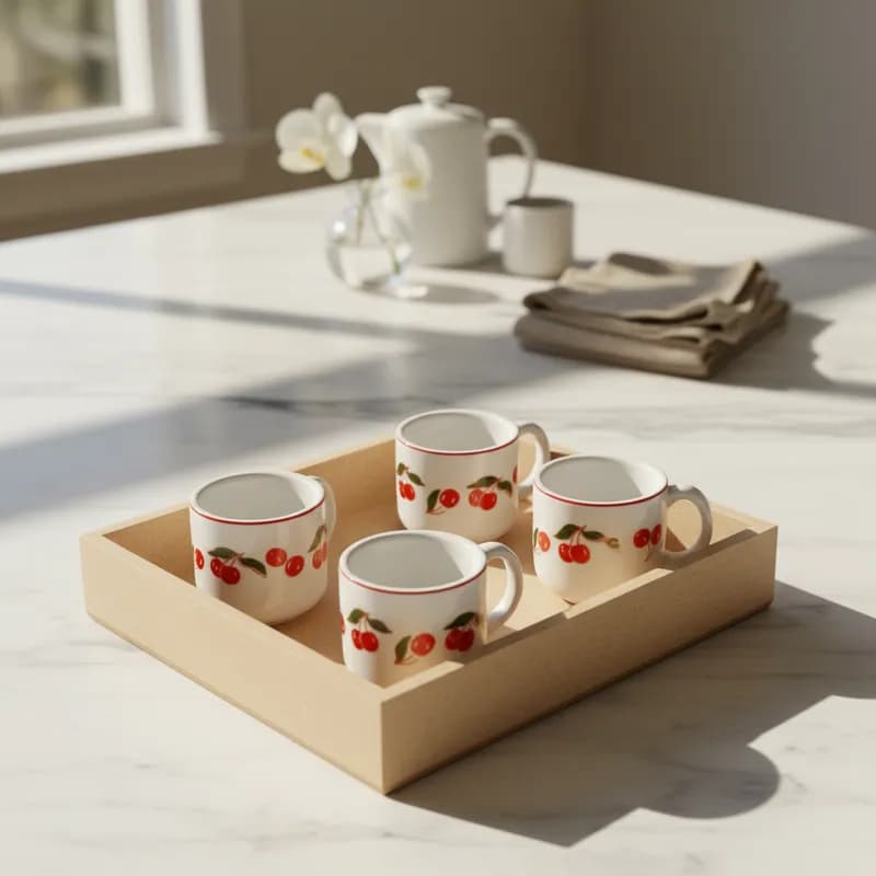Bandeja Pequena 20x15x3 em MDF 6mm Cantinho do Café Suporte Lavabo e Decoração para Festas