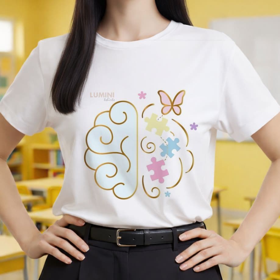 Camiseta, Tshirt feminina, NEUROdivergente, escola, educação infantil, educação inclusiva, cuidadora plus size