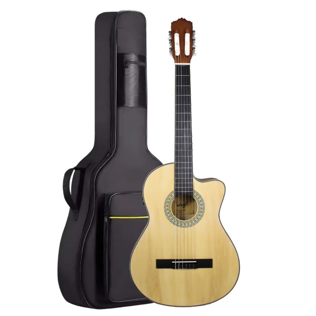 Violão Elétrico Bravo Music TN300 Nylon Cutaway + Capa Luxo
