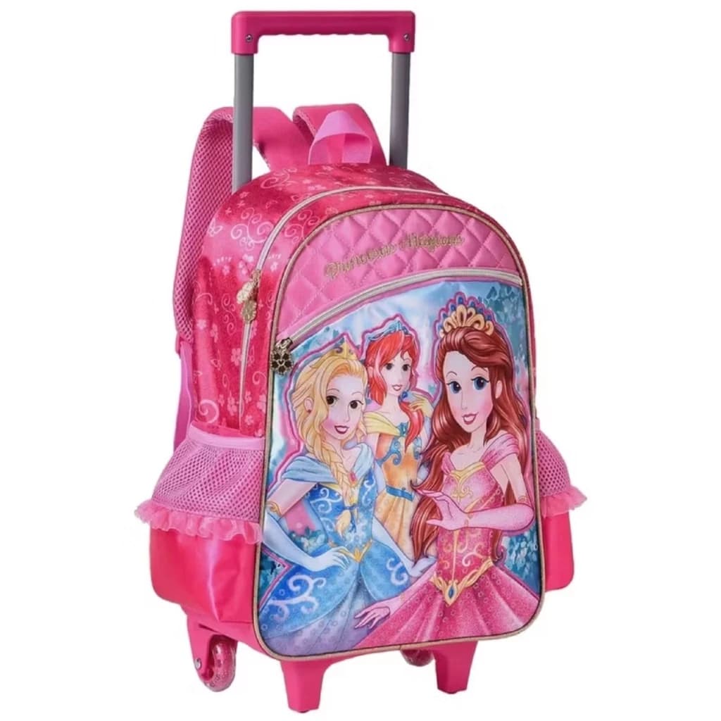 Kit Mochila de Rodinha Princesas com Lancheira
