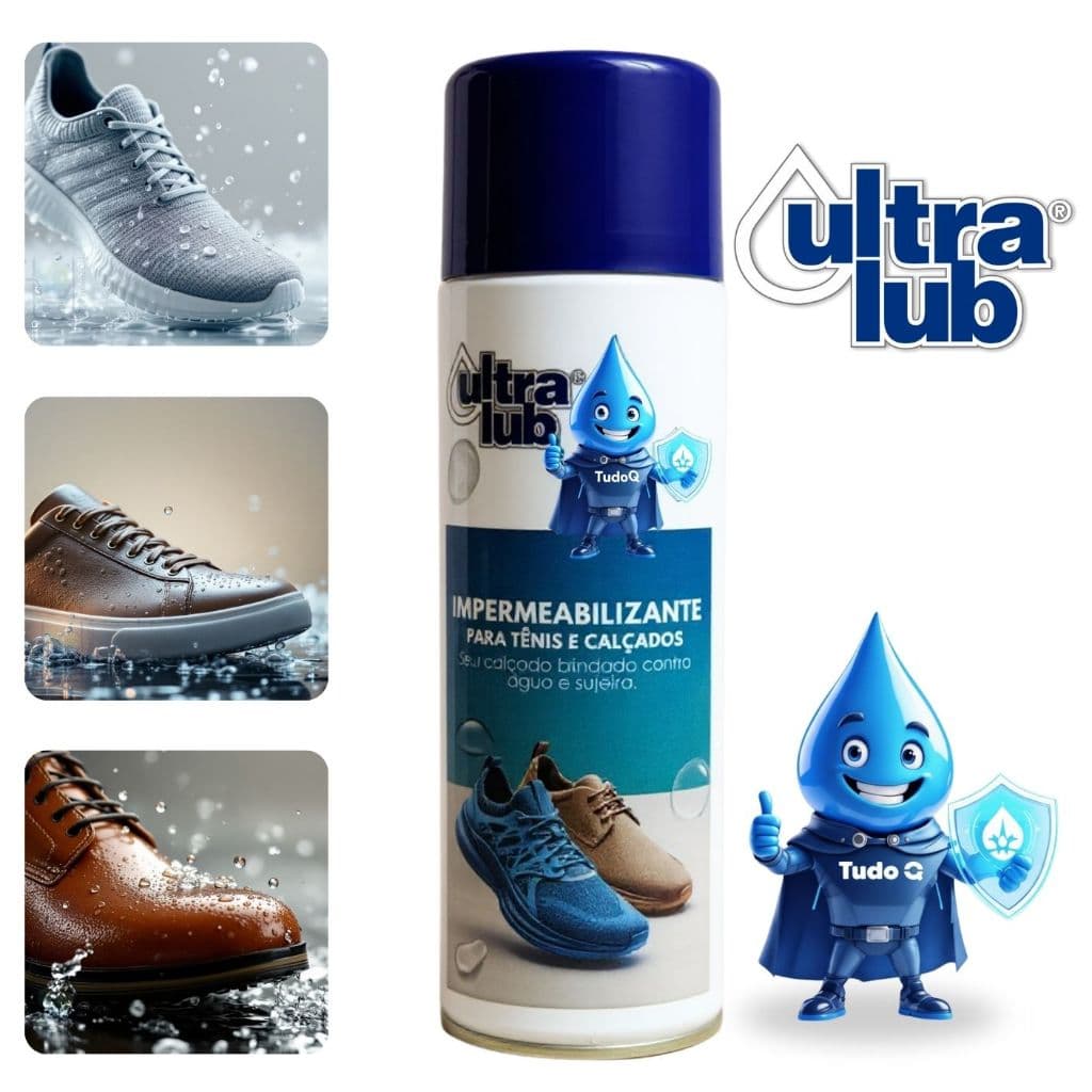 Impermeabilizante Tênis e Calçados UltraLub tudo Q 325ml – Uso em Tecido, Camurça e Couro