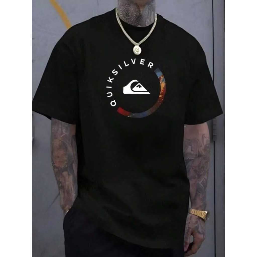 Camiseta Masculina QuikSilver Retro Lançamento Camisa Básica 100% Algodão