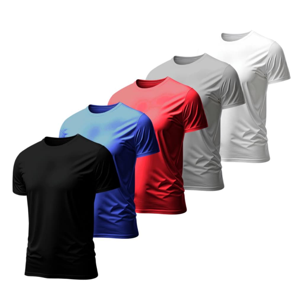 Kit 5 Camisetas Variados Dry Fit Academia Anti Suor Proteção Térmica
