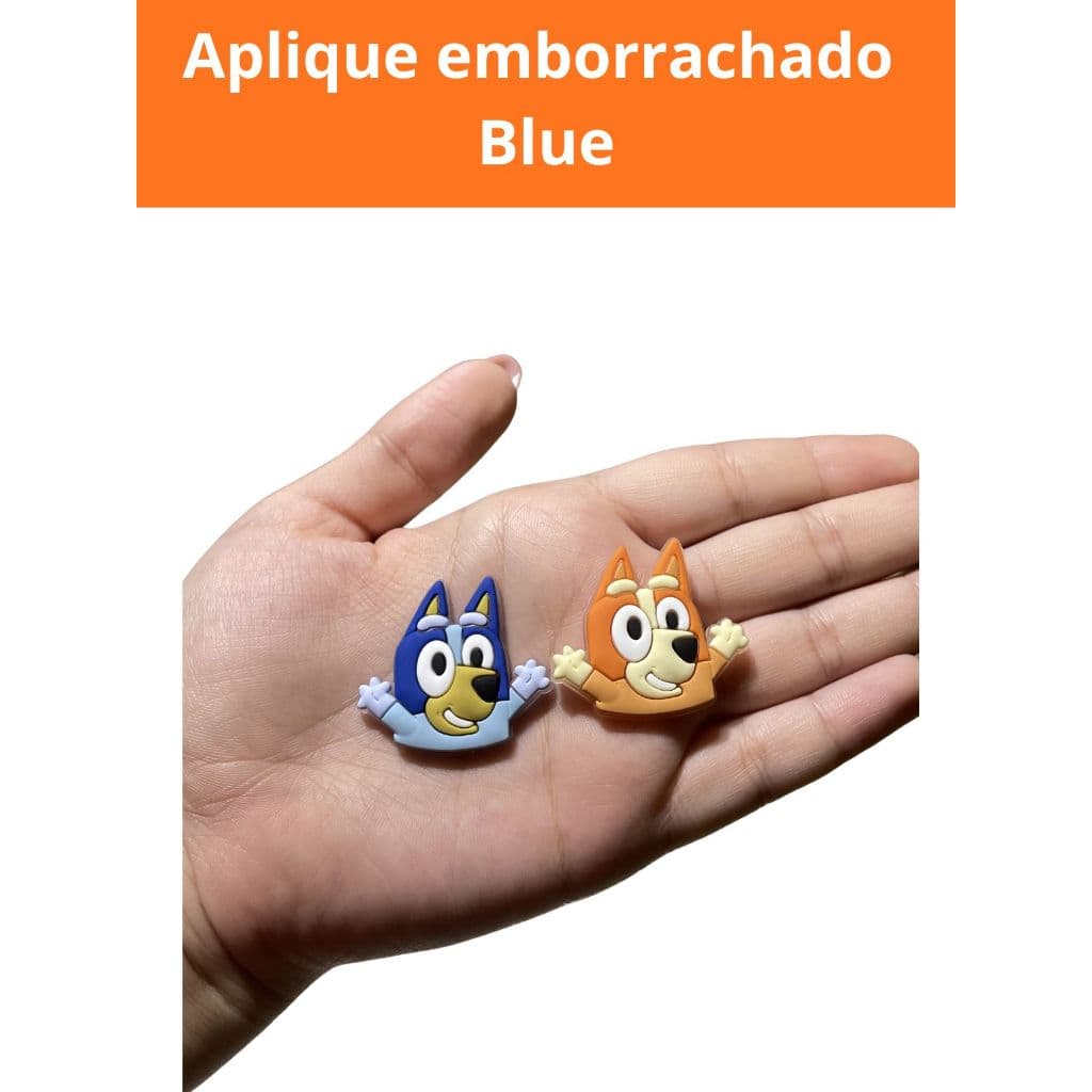 Aplique Emborrachado Bluey  – Kit com 20 Peças