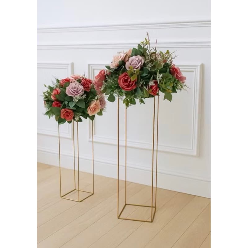Centro De Mesa Kit Em Ferro Coluna Para Decoração Em Festa Flores