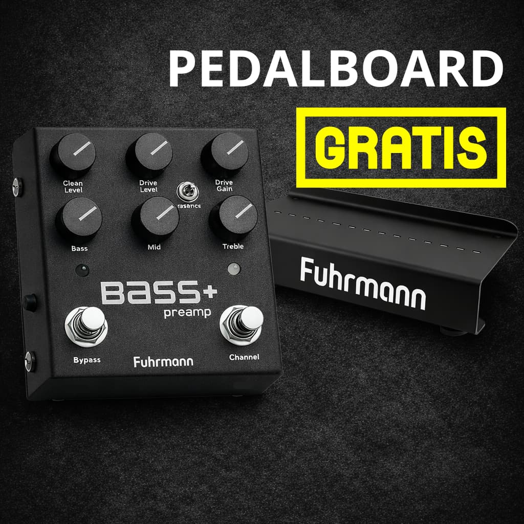 Pedal de efeitos para baixo Bass + Pré amp Fuhrmann com brinde
