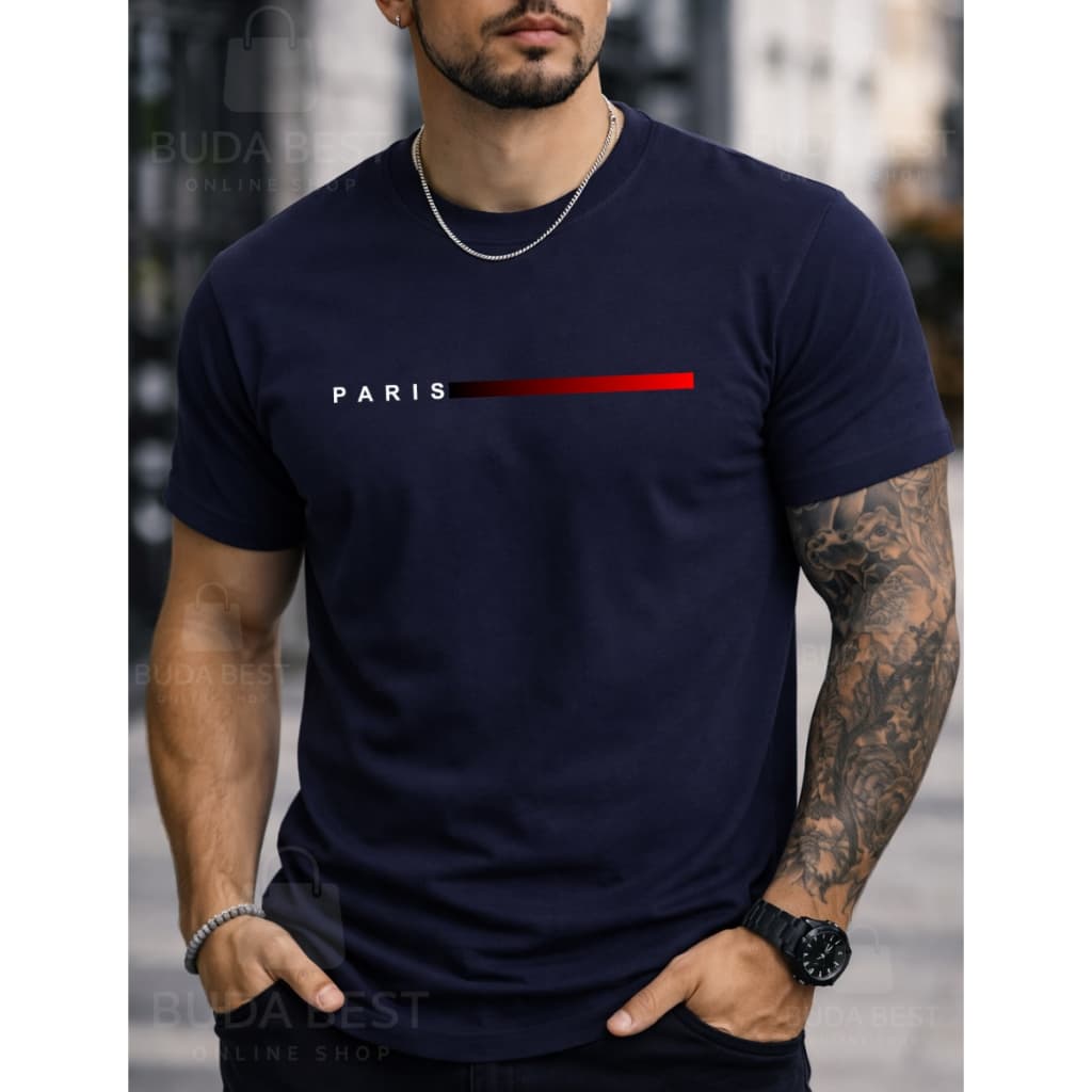Camiseta Masculina Premium Paris Estilo Moderno Algodão Confortável Luxo Casual