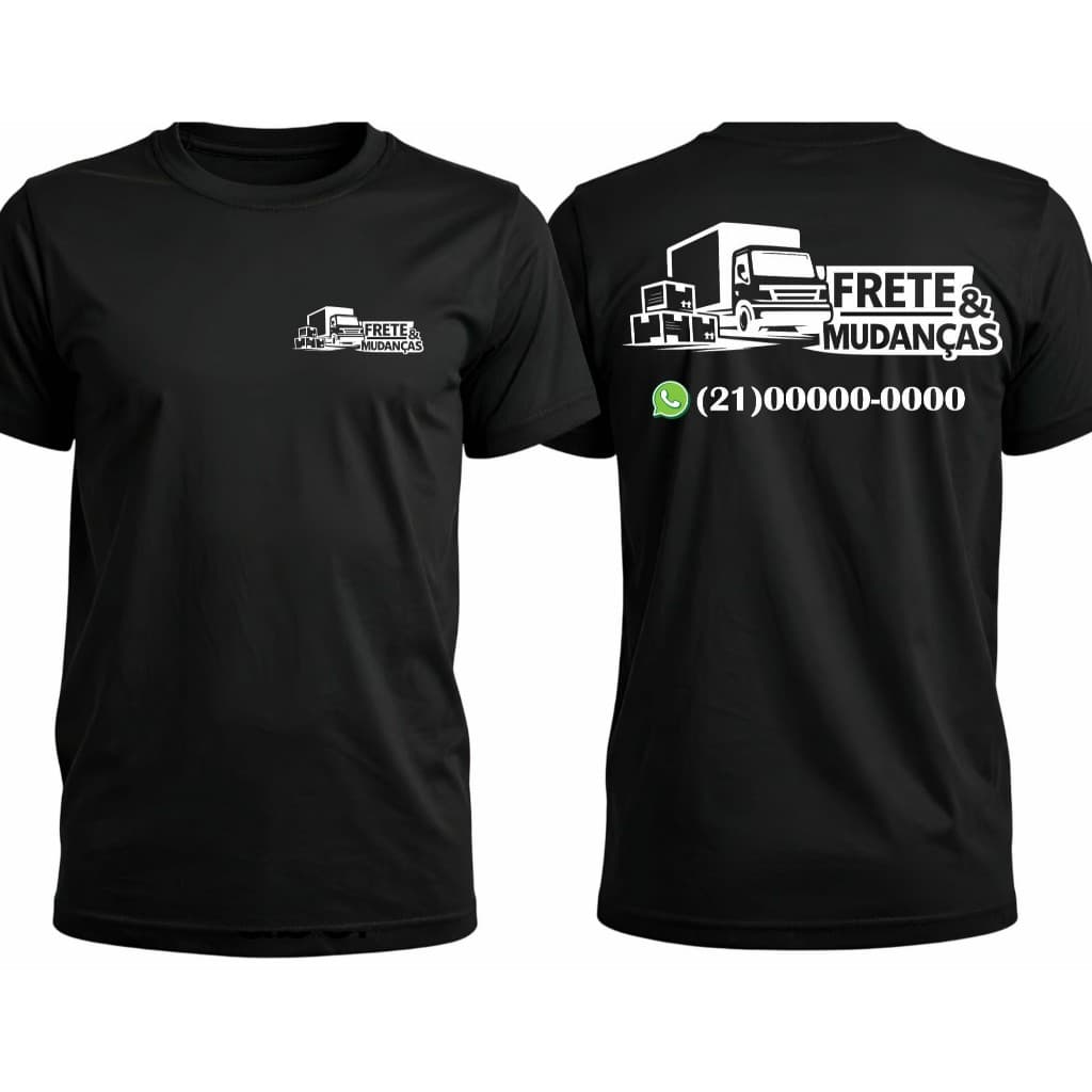 Camisa Frete e Mudança personalizada com contato