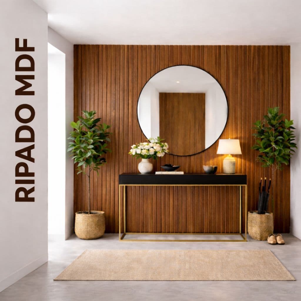 Kit 5 À 50 Placas Ripadas Madeira MDF Qualidade Premium 45X10 Decorativo Escritório Sala Penteadeira