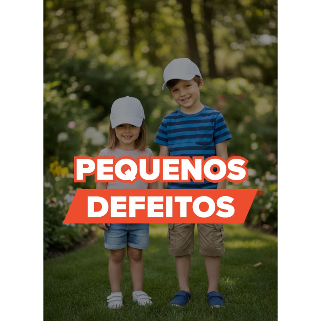Boné Infantil Básico Ajustável Pequenos Defeitos Promoção