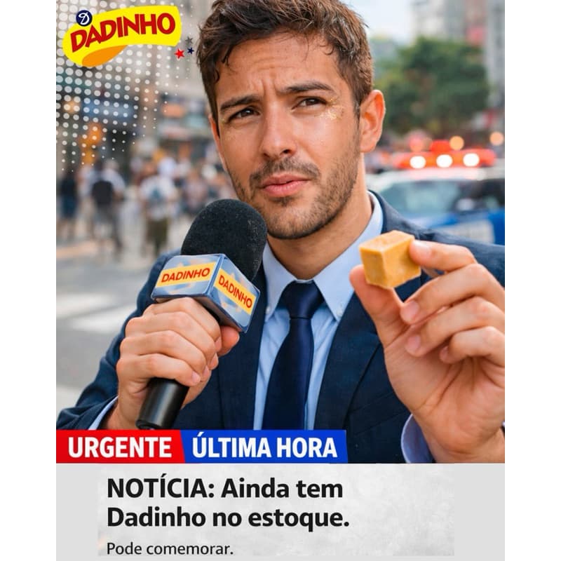 Kit 10uni Bala Dadinho Tradicional Doce Amendoim Zero Açúcar 90g