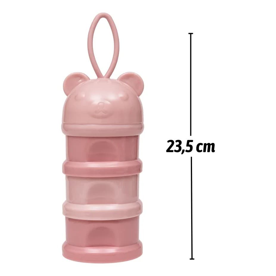 3 Potes Portáteis Buba para Leite em Pó e Snacks com Design Empilhável