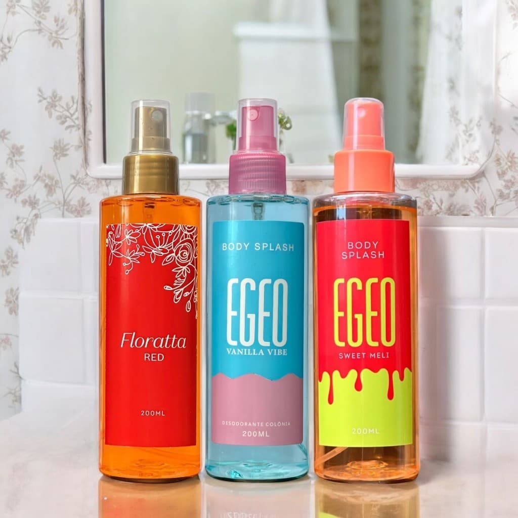 Kit Natal - 3 Body Splash Vanilla Vibe e Melancia + Floratta Red