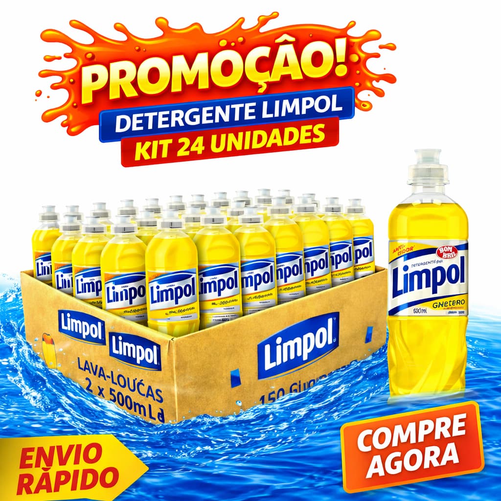 Limpol Neutro Detergente 500ml Kit 6, 12 ou 24 un – Atacado com Envio Imediato! - Compre Limpol Aqui