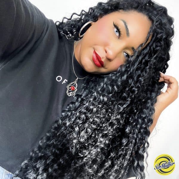 Cabelo Bio orgânico Alessandra Ser mulher 300g 100% bio proteína Cacheado longo método entrelace