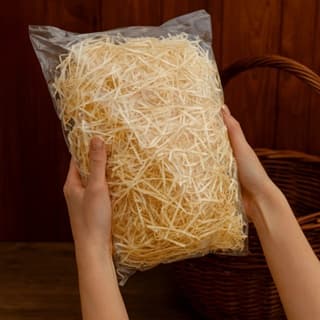 Palha Decorativa 50g p/ Forração – Cestas, Presentes, Natal e Artesanato