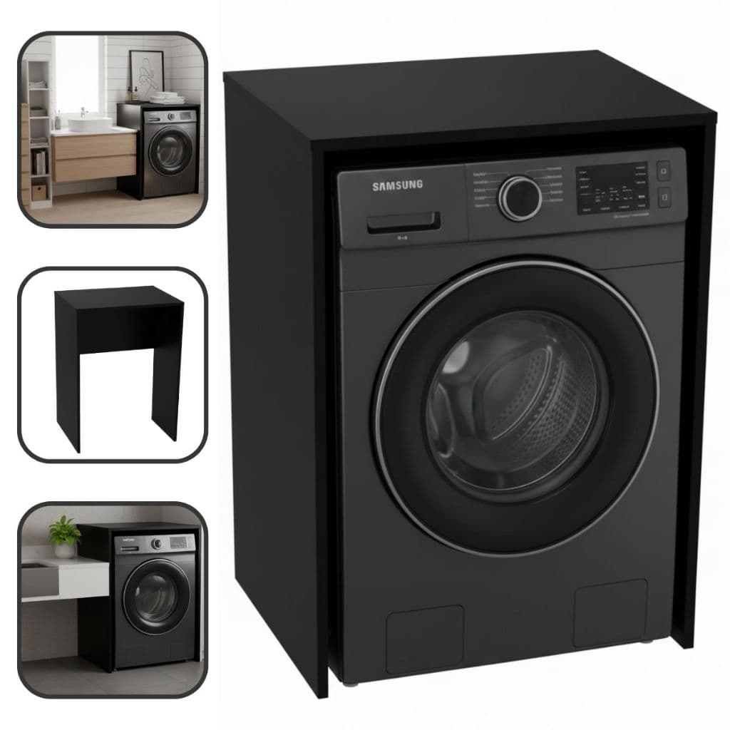 Nicho Aparador Para Lava e Seca II 87x66x64cm Preto