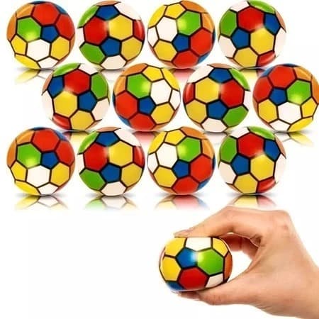 Kit 12 Bolas Macia Fisioterapia Anti Stress Massagem Bola Coloridas Brinquedo Menino Menina